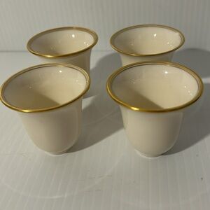 4 Lenox Demitasse cup liners